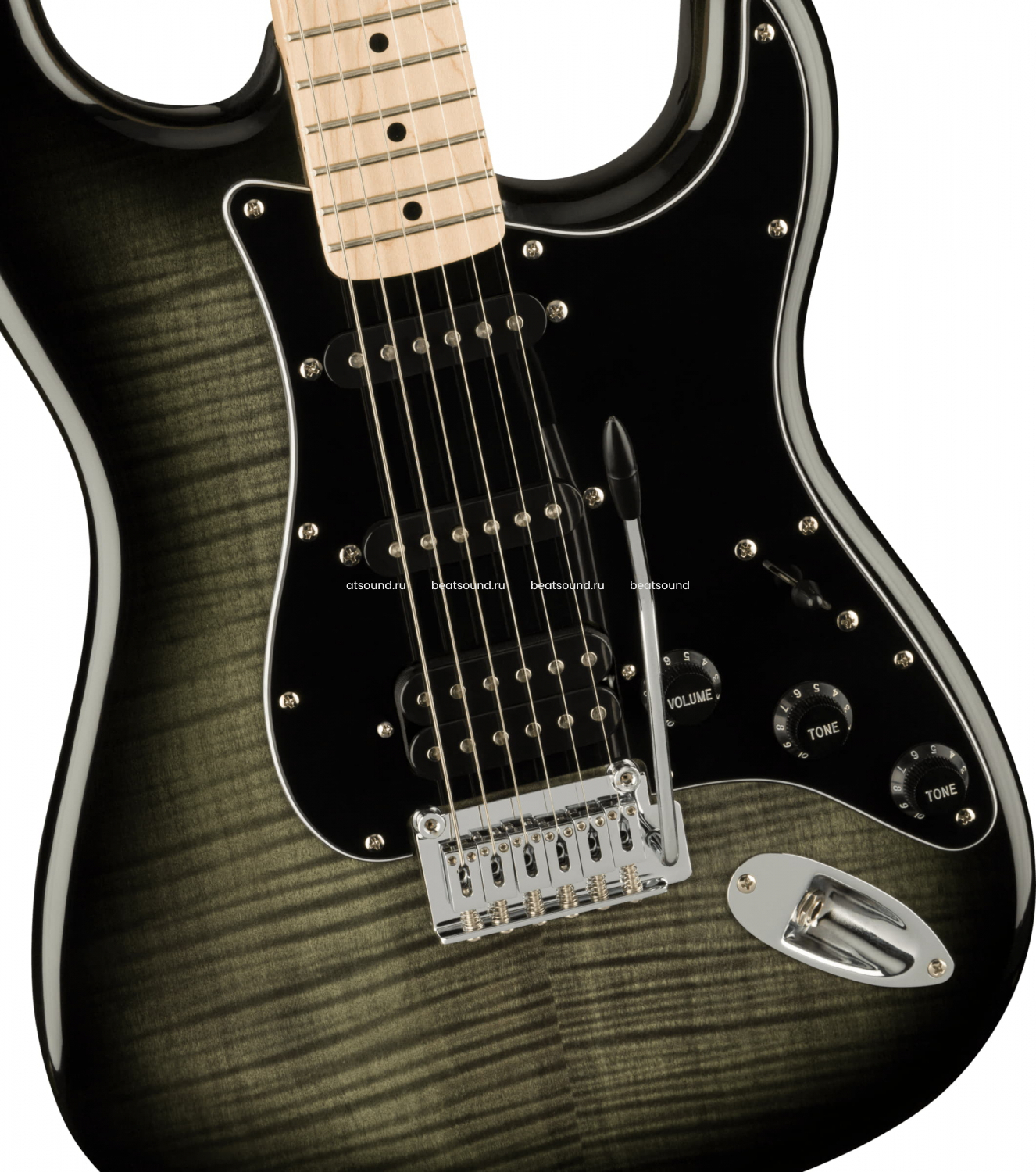 Купить FENDER SQUIER Affinity 2021 Stratocaster FMT HSS MN Black Burst  электрогитара в городе Краснодар